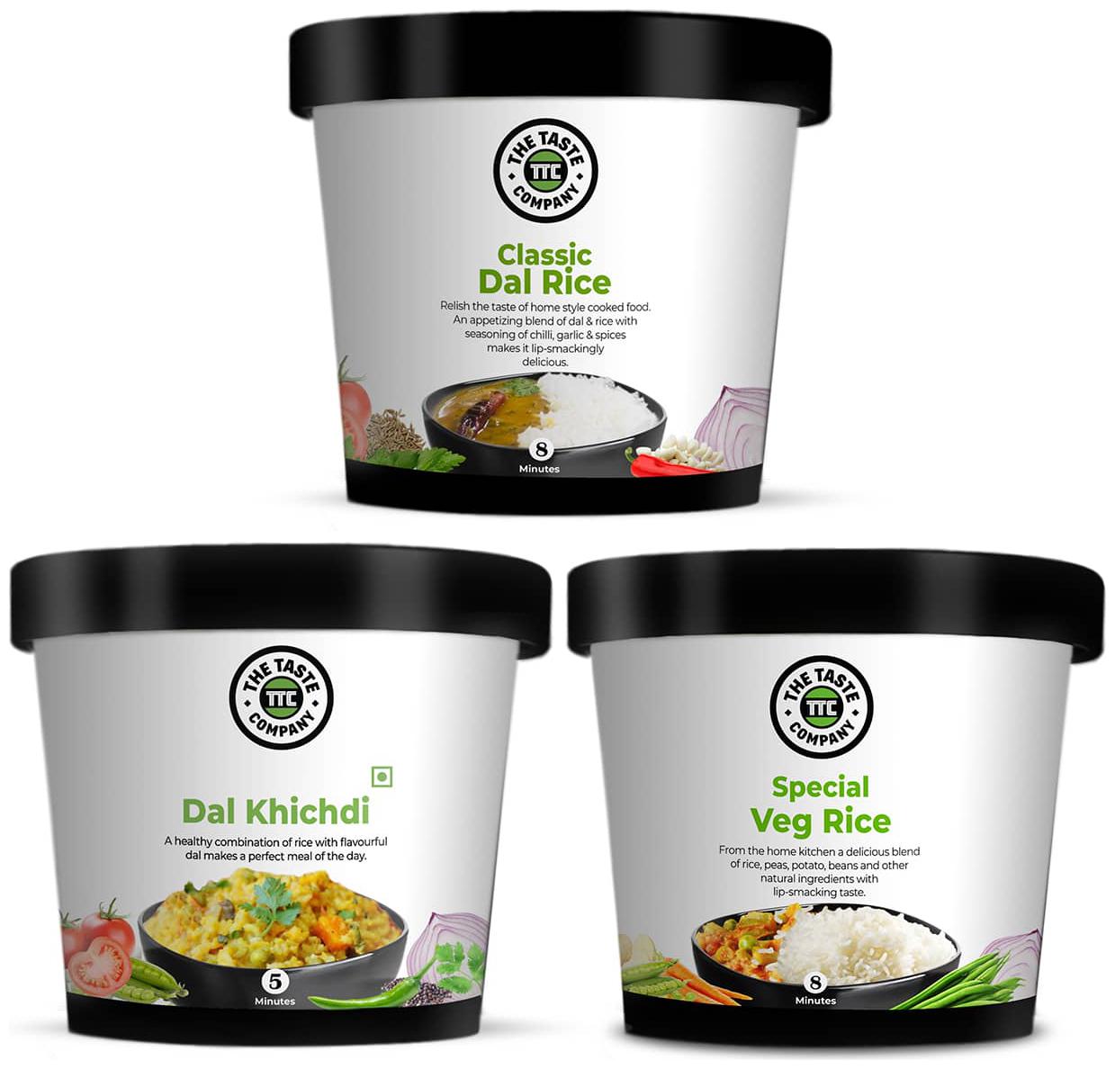 

The Taste Company Meal Combo ( Classic Dal Rice 90 g Special Veg Rice 90 g and Dal Khichdi 90 g ) Pack of 3