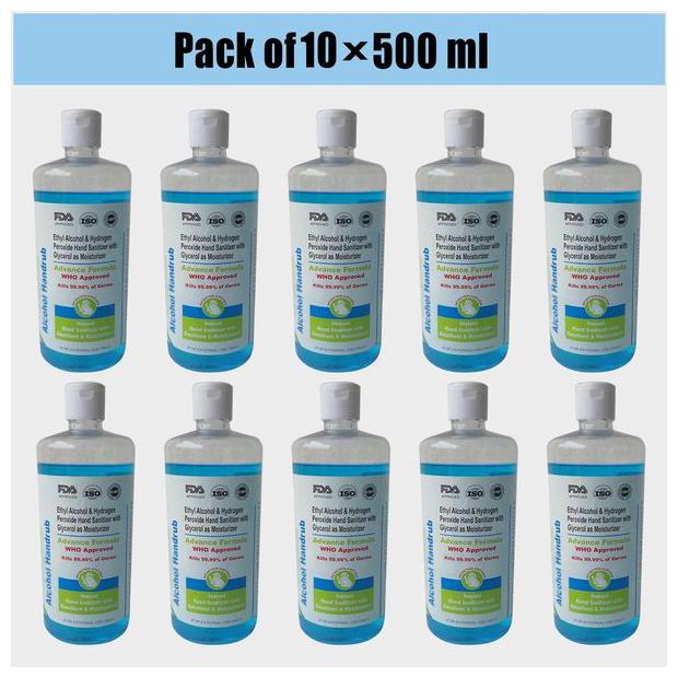 

Therawin Alochol Based Hand Sanitizer 500 ml (Pack of 10)
