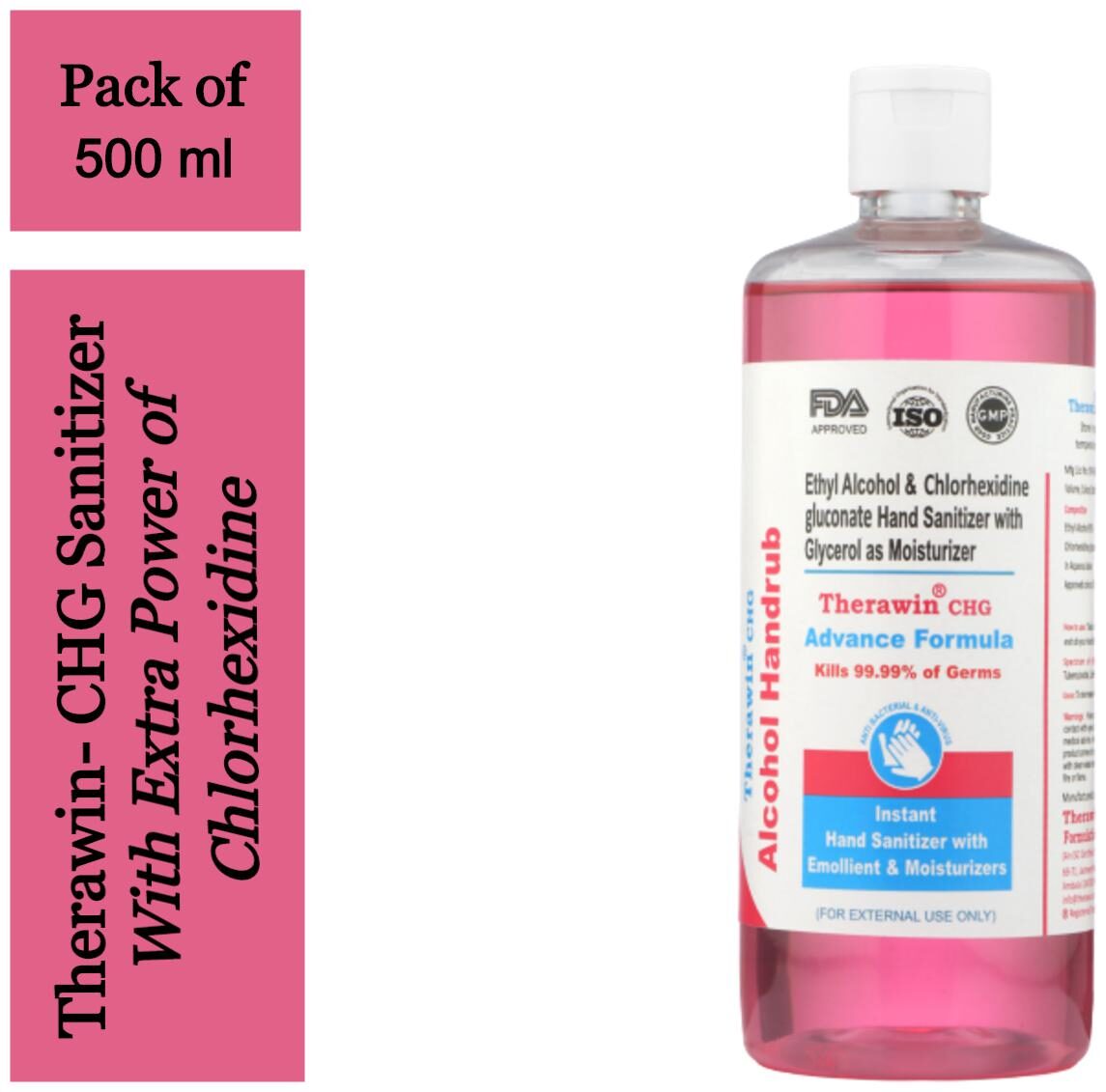 

Therawin-CHG Alochol Based Hand Sanitizer 500 ml(Pack of 1)