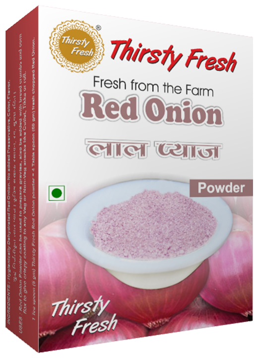 

Thirsty Fresh Red Onion Powder - Dehydrated 100 g each (Pack of 4)