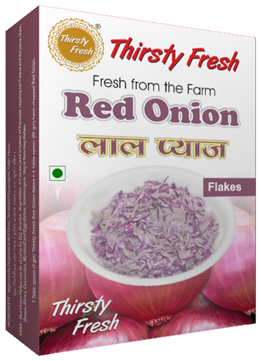 

Thirsty Fresh Red Onion Flakes - Dehydrated 100 g each (Pack of 6)