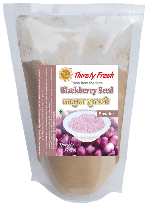 

Thirsty Fresh Jamun Guthli Blackberry seed Powder - Dehydrated 100 g each (Pack of 4)