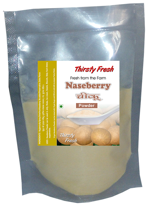 

Thirsty Fresh Chickoo Sapota Powder - Spray Dried 100 g each (Pack of 4)