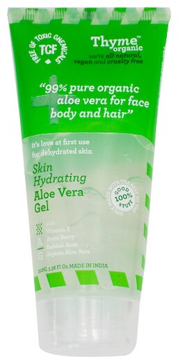 

Thyme Organic 99 Organic Aloe Vera Gel with Vitamin E Acai Berry Radish Root for Face 100 Toxic Chemical Free (150 ml)