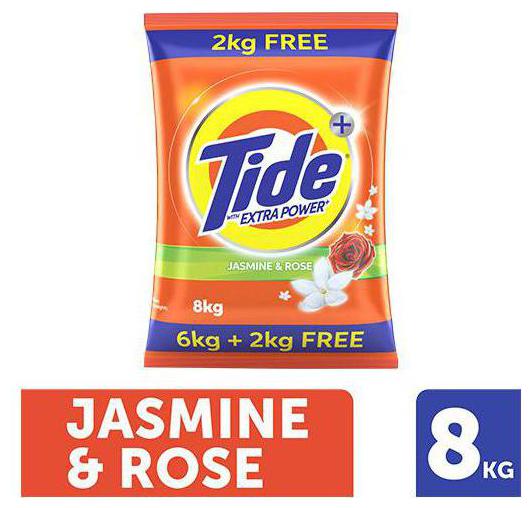 

Tide Detergent Washing Powder - Jasmine Rose Extra Power Tide 8 kg