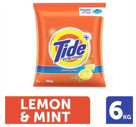 

Tide Plus Detergent Washing Powder - Extra Power Lemon Mint 6 kg
