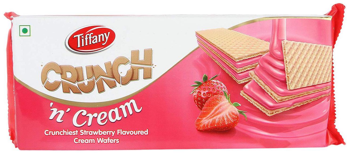 

Tiffany Crunch n Cream Crunchiest Cream waffers-Strawberry Flavored 150 g