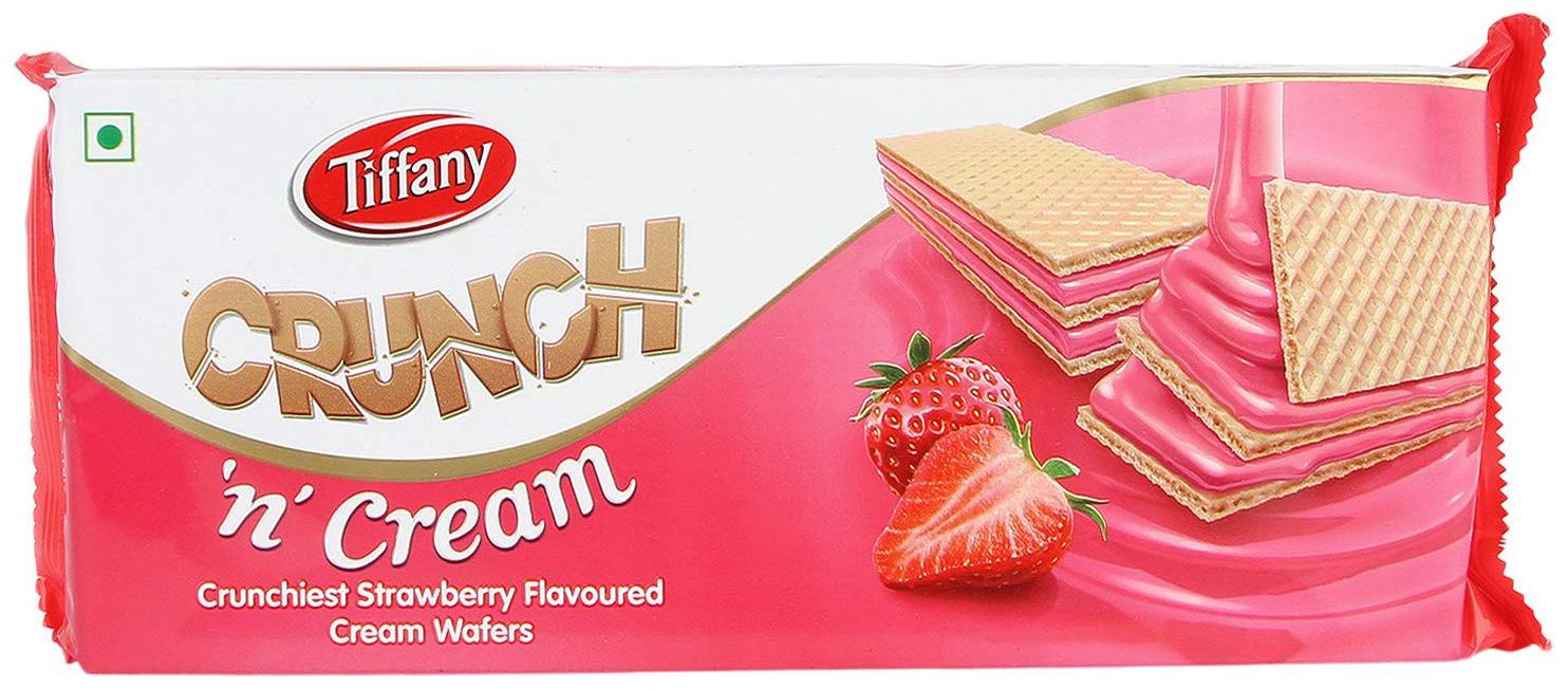

Tiffany Crunch n Cream Crunchiest Cream waffers-Strawberry Flavored 150 g
