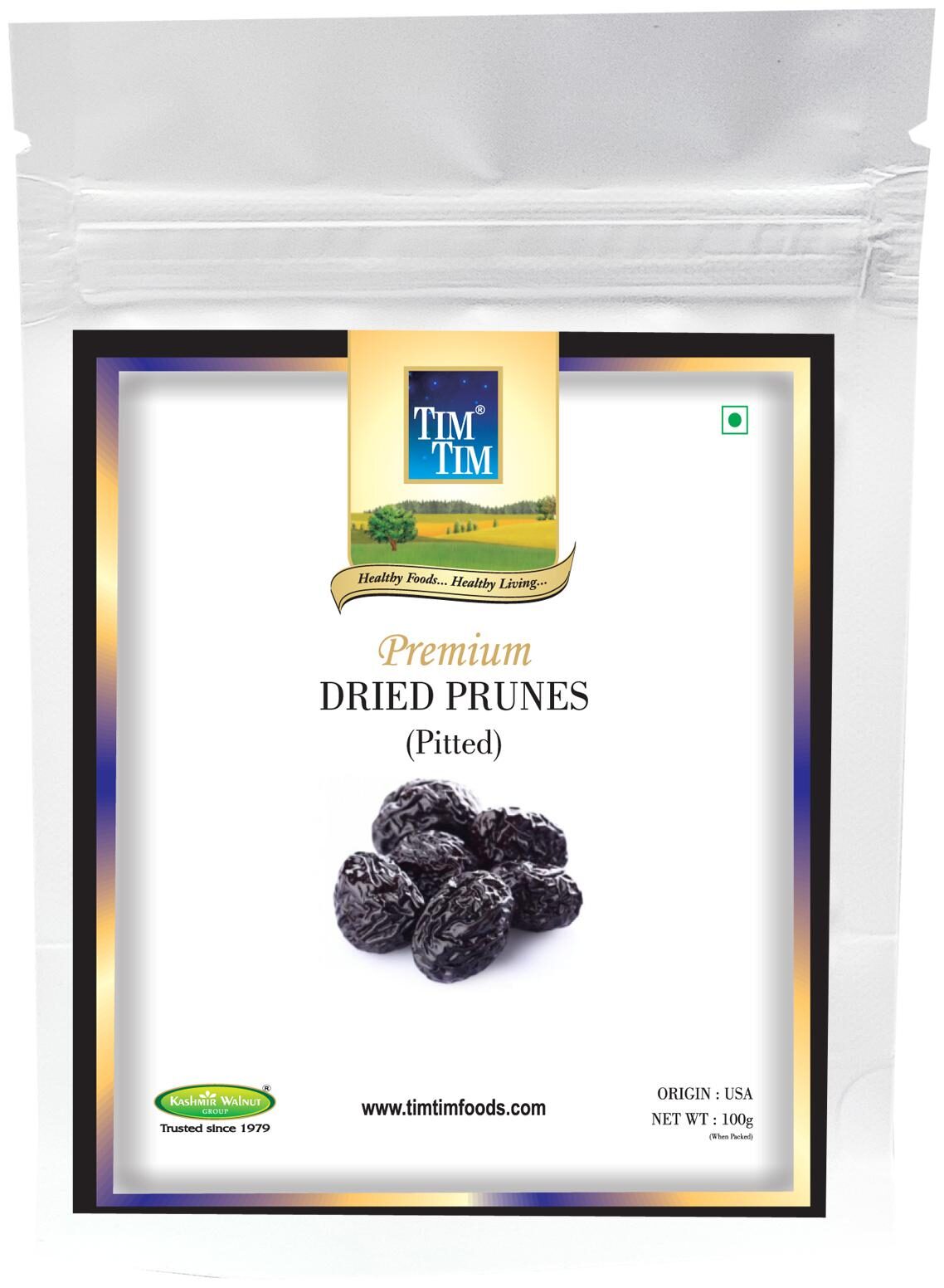 

Tim Tim Premium Dried Prunes (Pitted)-100g