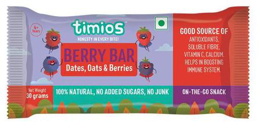 

Timios Energy Bars Berry 100 Natural Healthy 30 g