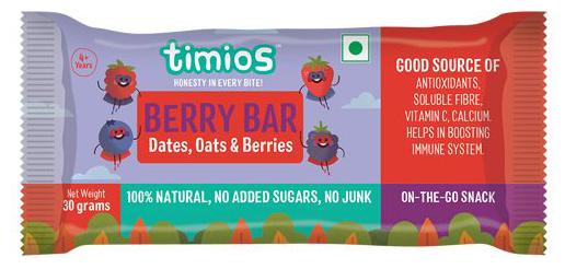 

Timios Energy Bars Berry 100 Natural Healthy 30 g