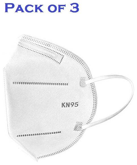 

TISWAQ KN95 Nonwoven Face Mask with Nose Pin and Earloop (Pack of 3)