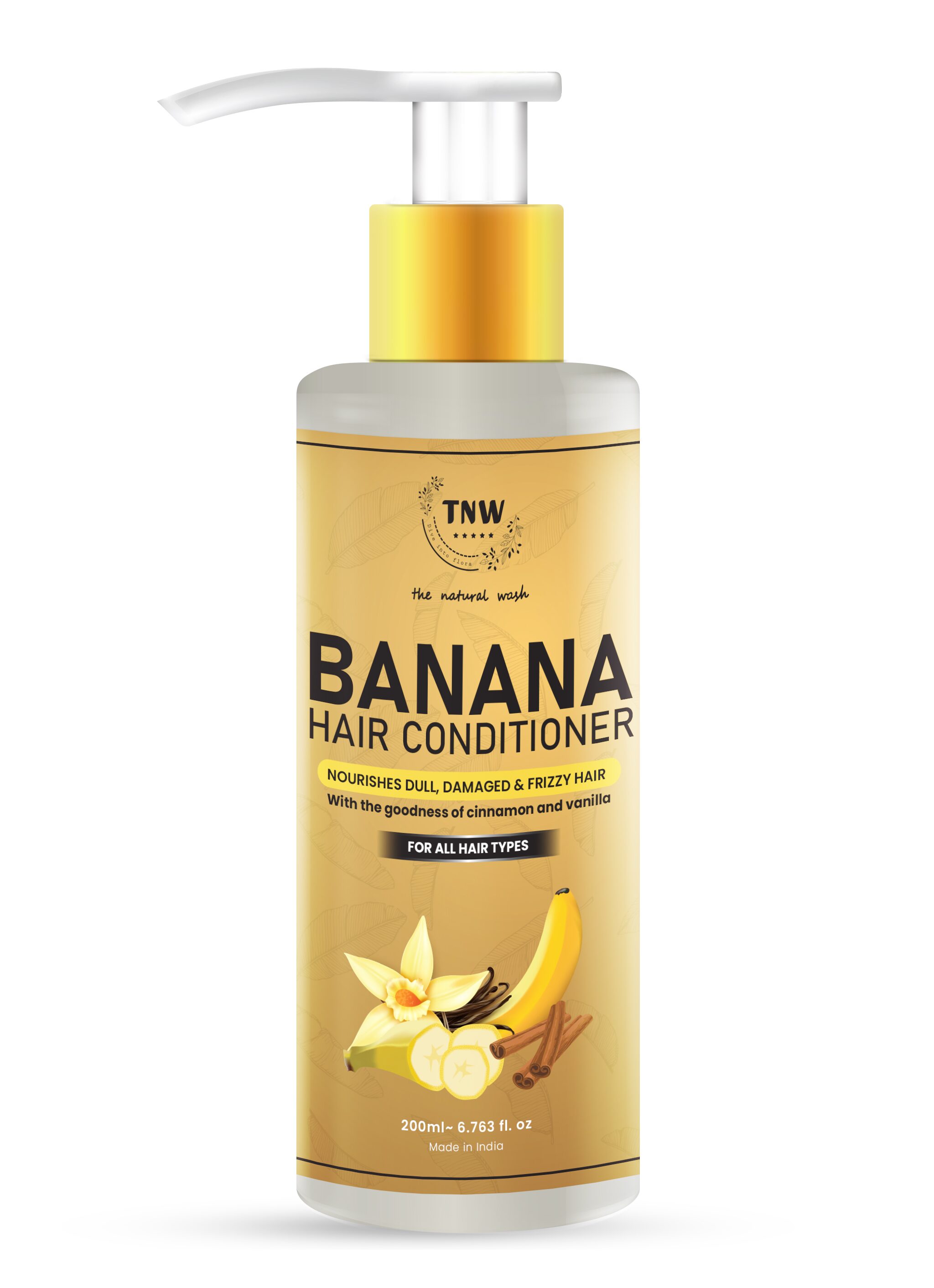 

TNW-THE NATURAL WASH Banana Conditioner Nourishes and Protects Your Hair -200ml