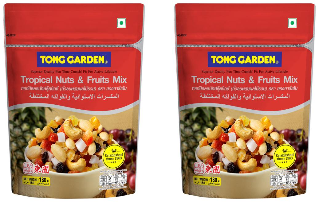 

Tong Garden Tropical Nuts Fruits combo (180 g Each) Pack of 2