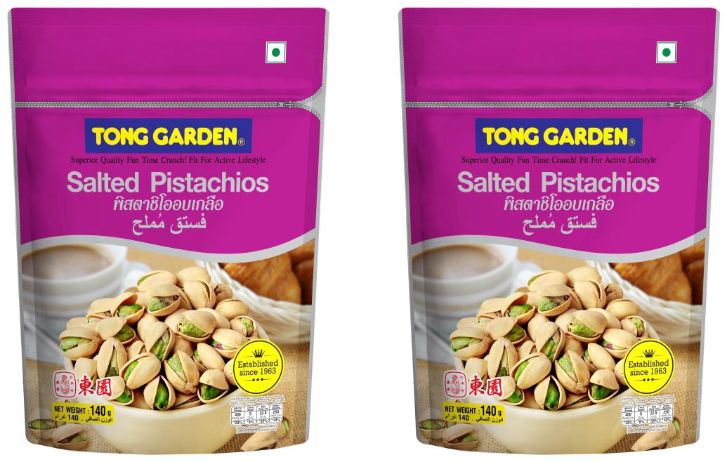 

Tong Garden Salted Pistachios Pouch combo (140 g Each) Pack of 2