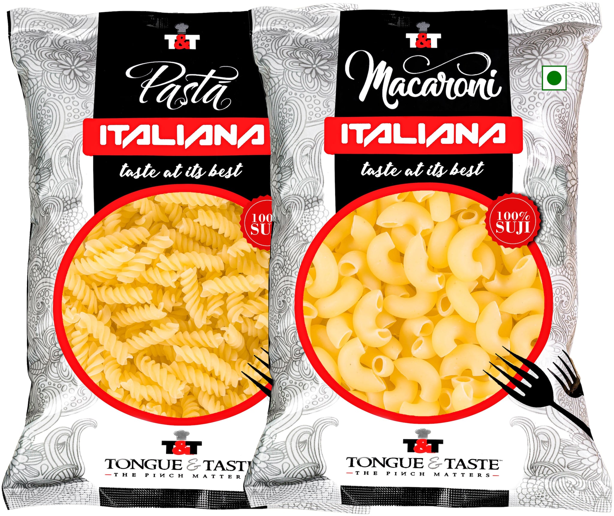 

TONGUE TASTE Macaroni Pasta Combo Pack of 2 450 g each