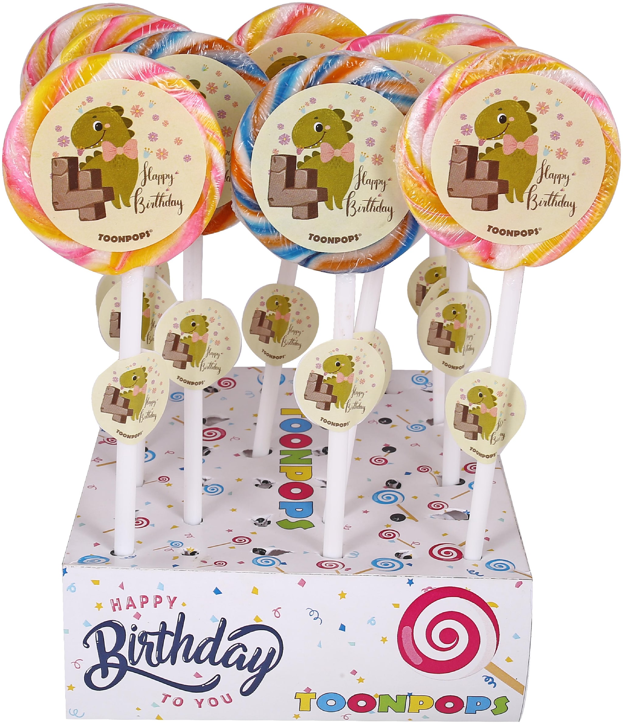 

TOON POPS Swirl Lollipops 4th Birthday ( 1 5kg )