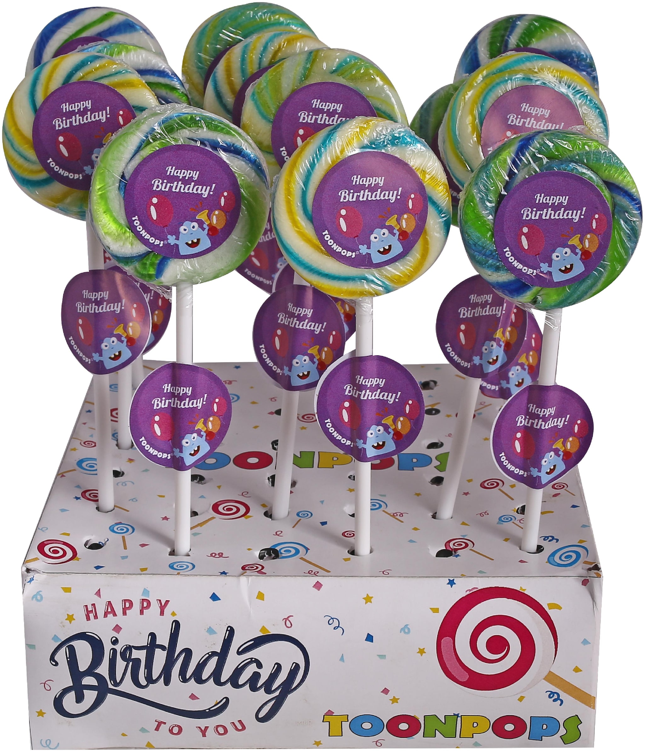

TOON POPS Swirl Lollipops Birthday ( 600 g )