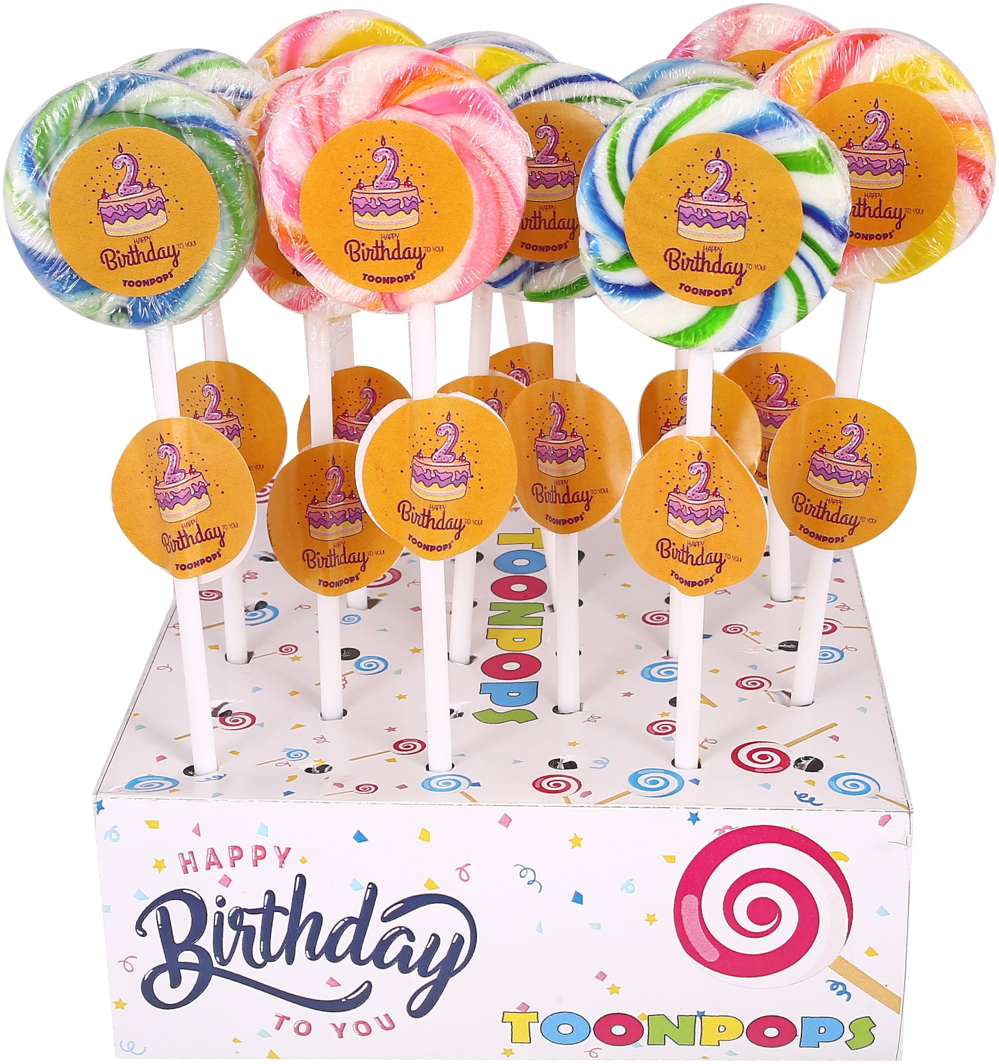 

TOON POPS Swirl Lollipops 2nd Birthday ( 600 g )
