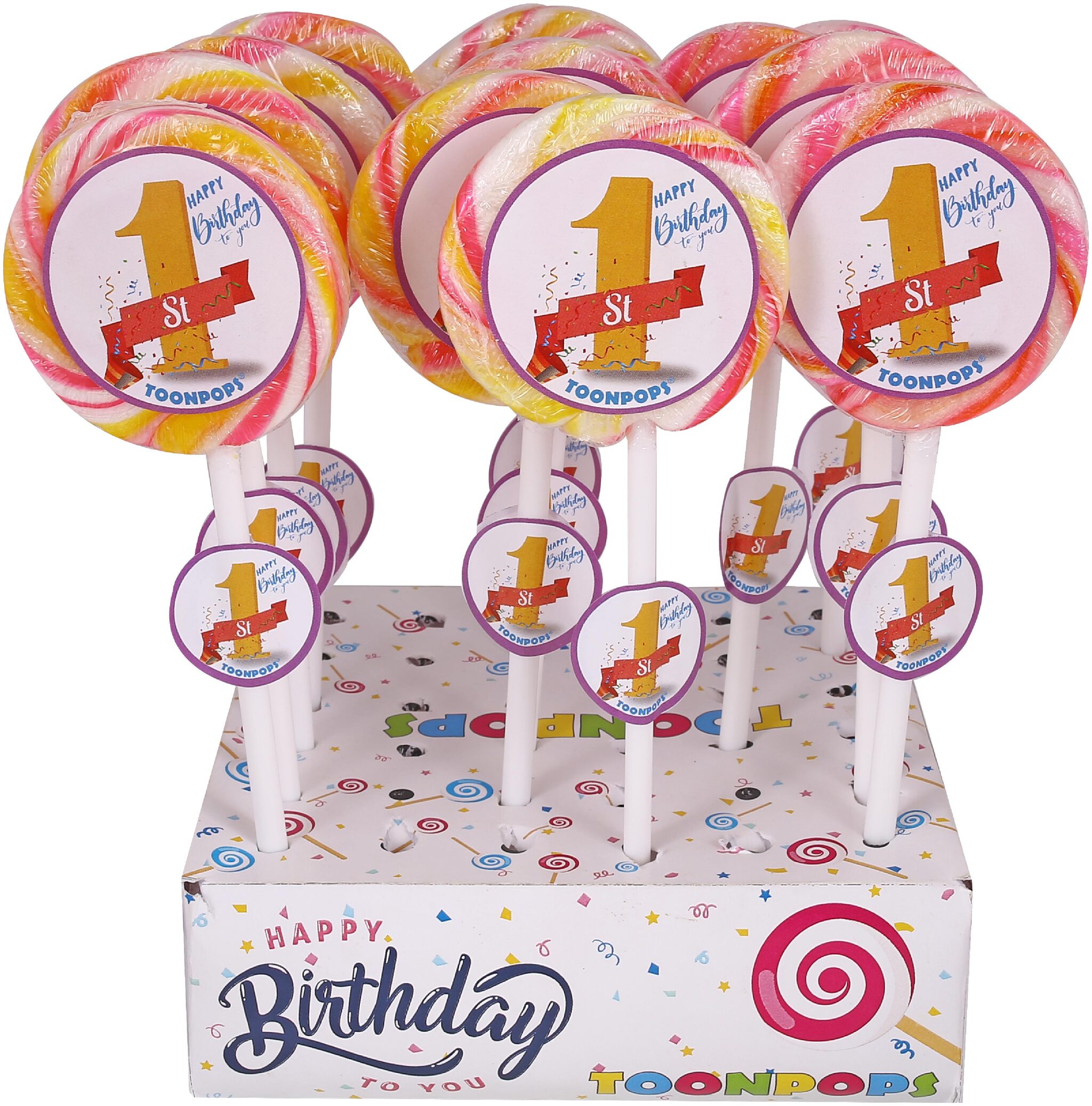 

TOON POPS Swirl Lollipops 1st Birthday ( 1 5kg )