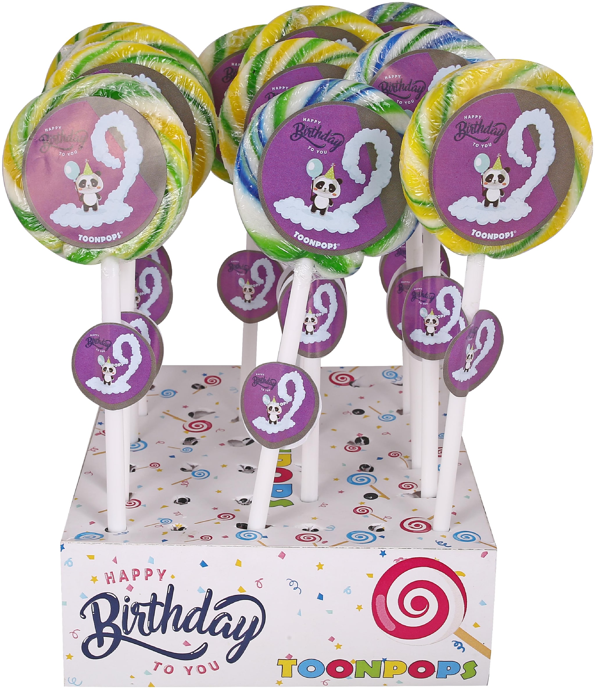 

TOON POPS Swirl Lollipops 9th Birthday ( 1 5kg )