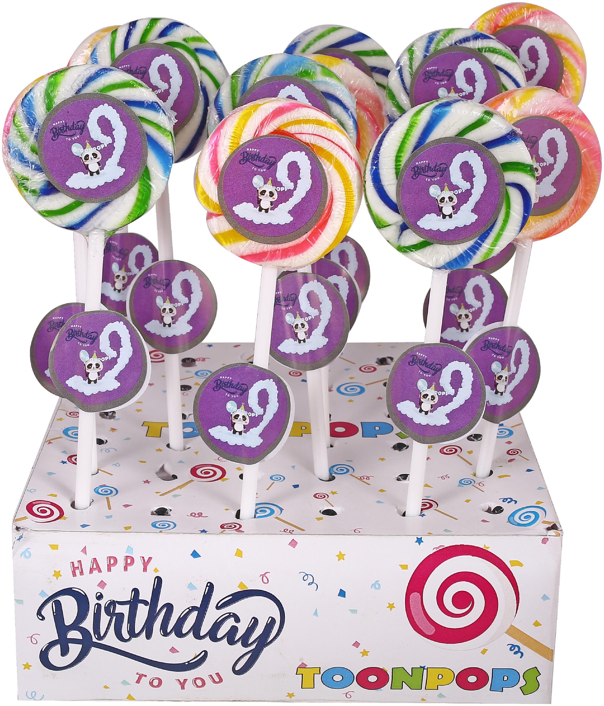 

TOON POPS Swirl Lollipops 9th Birthday ( 600 g )