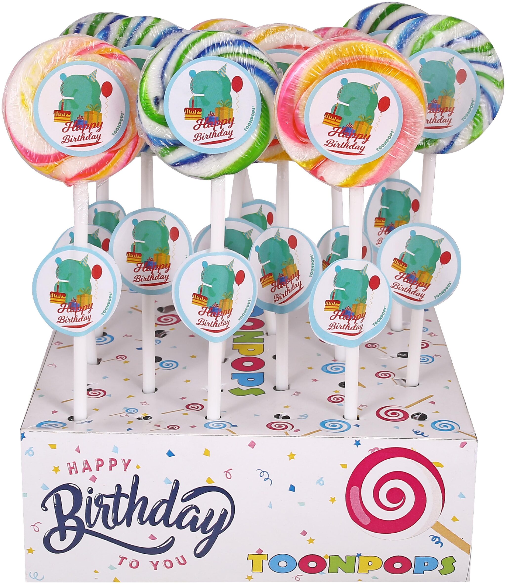 

TOON POPS Swirl Lollipops 3rd Birthday ( 600 g )