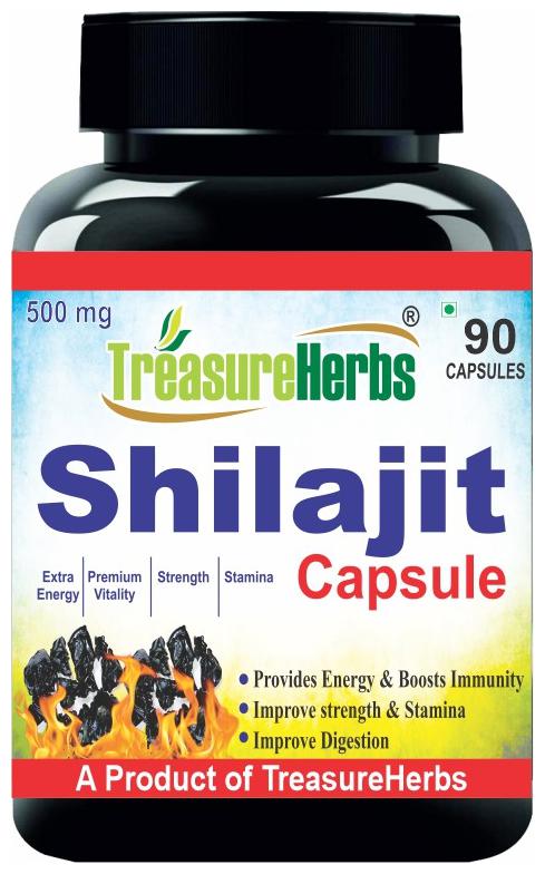 

TreasureHerbs Shilajit 90 Capsules (Pack of 1)