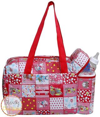 Trendy Dukaan Multipurpose Diaper Mother Bag With Holder Changing Multi Compartment Maternity Red