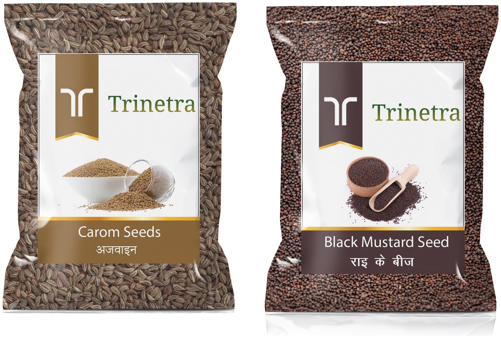 

Trinetra Best Quality Ajwain 100g And Rai 500g