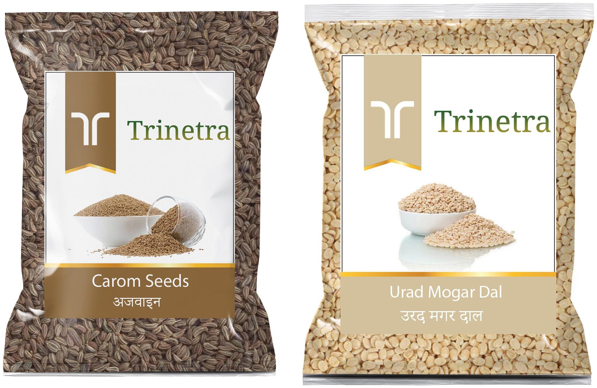 

Trinetra Best Quality Ajwain 100g And Urad Mogar Dal 500g
