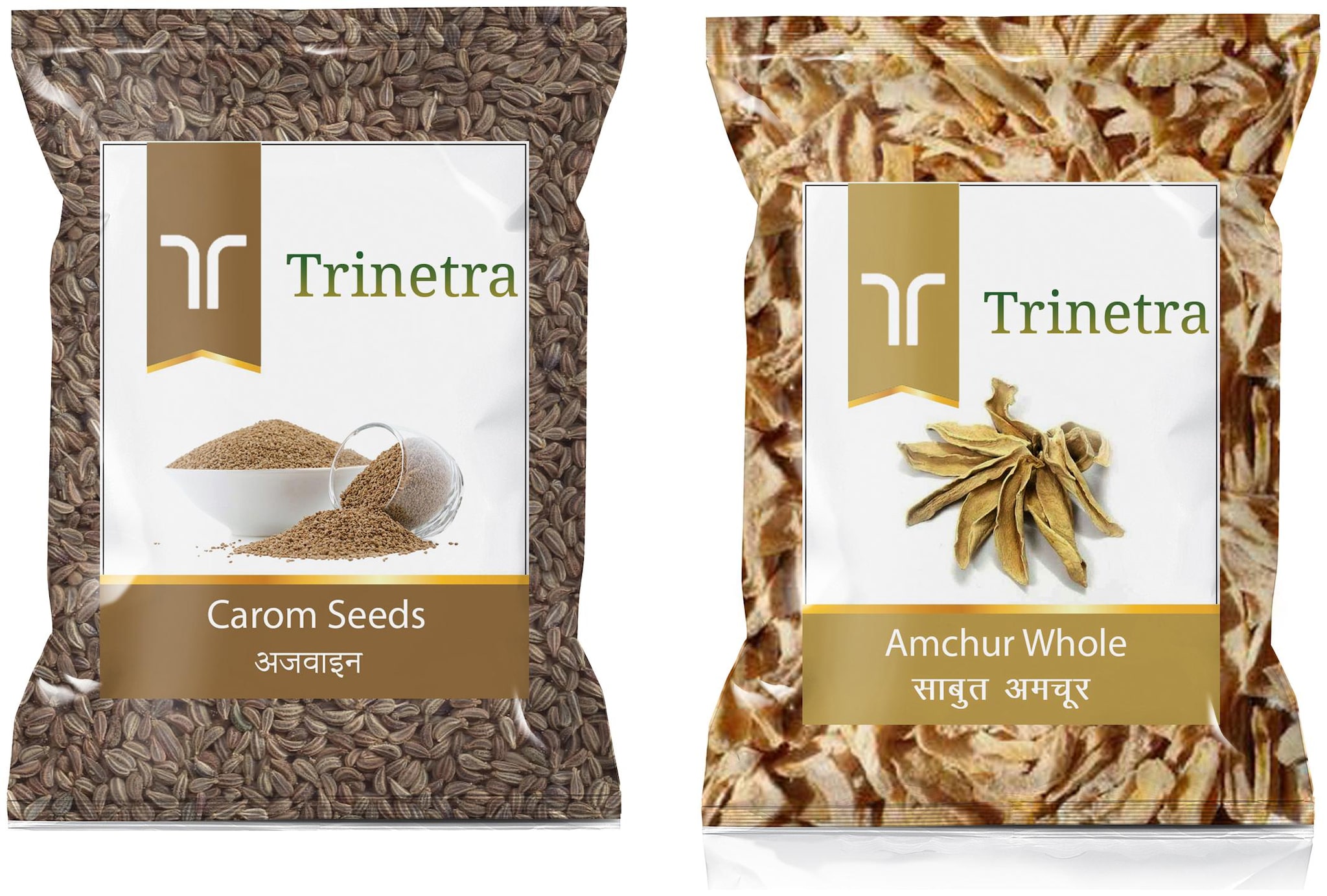 

Trinetra Best Quality Ajwain 100g And Amchur Sabut 100g