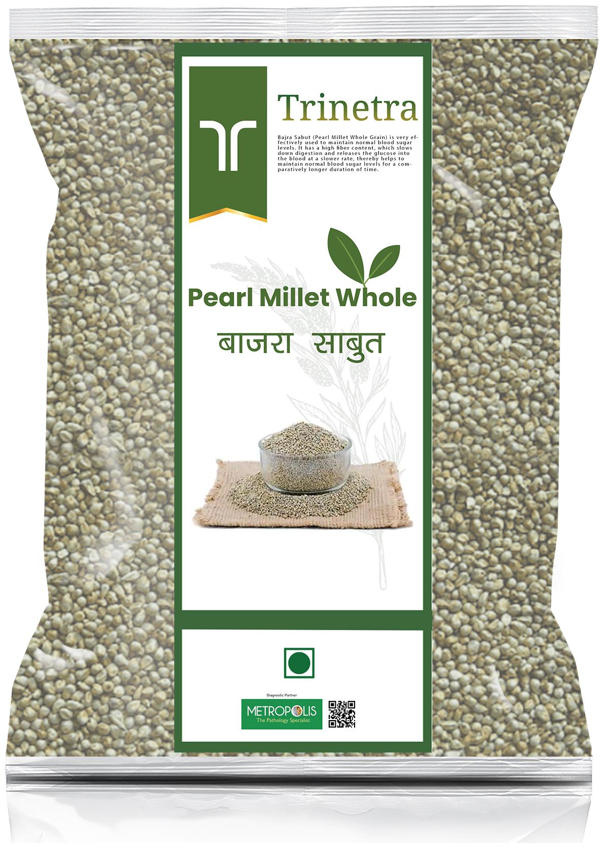

Trinetra Best Quality Bajra Sabut (Pearl Millet Whole Grain) 5 kg (Pack Of 1)