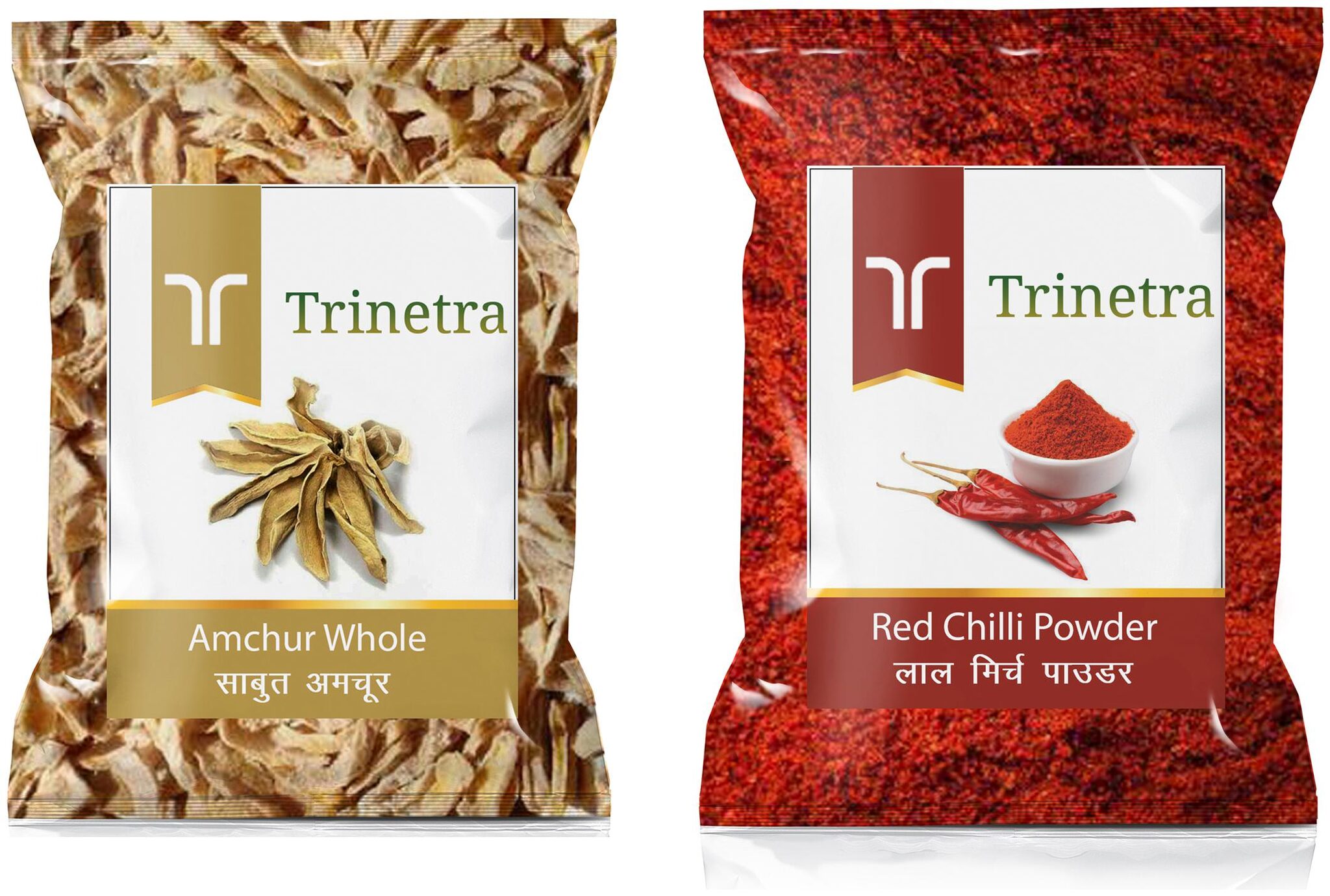 

Trinetra Best Quality Amchur Sabut 100g Red Chilli Lal Mirch Powder 400g