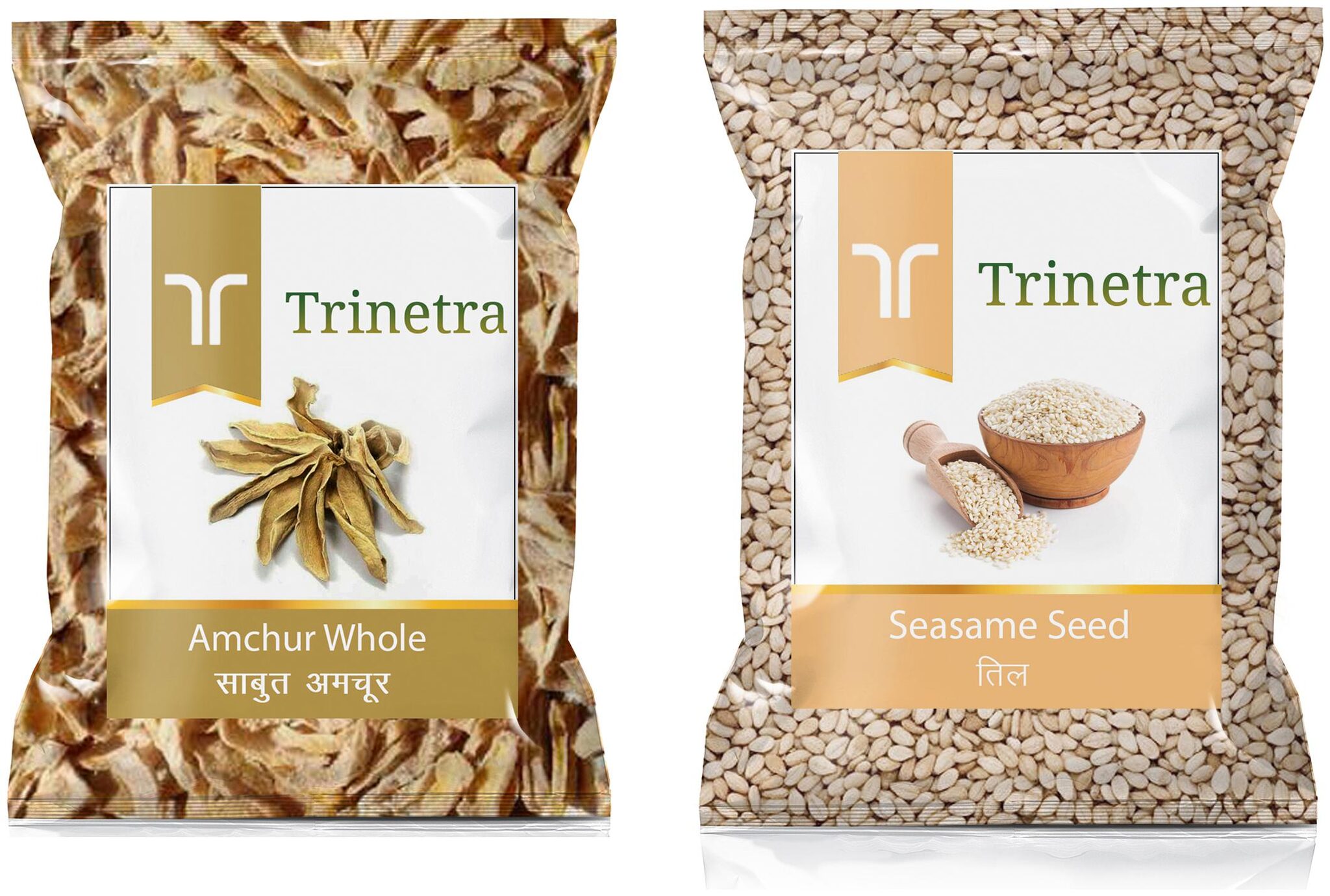 

Trinetra Best Quality Amchur Sabut 100g Seasame Seeds White Til 200g