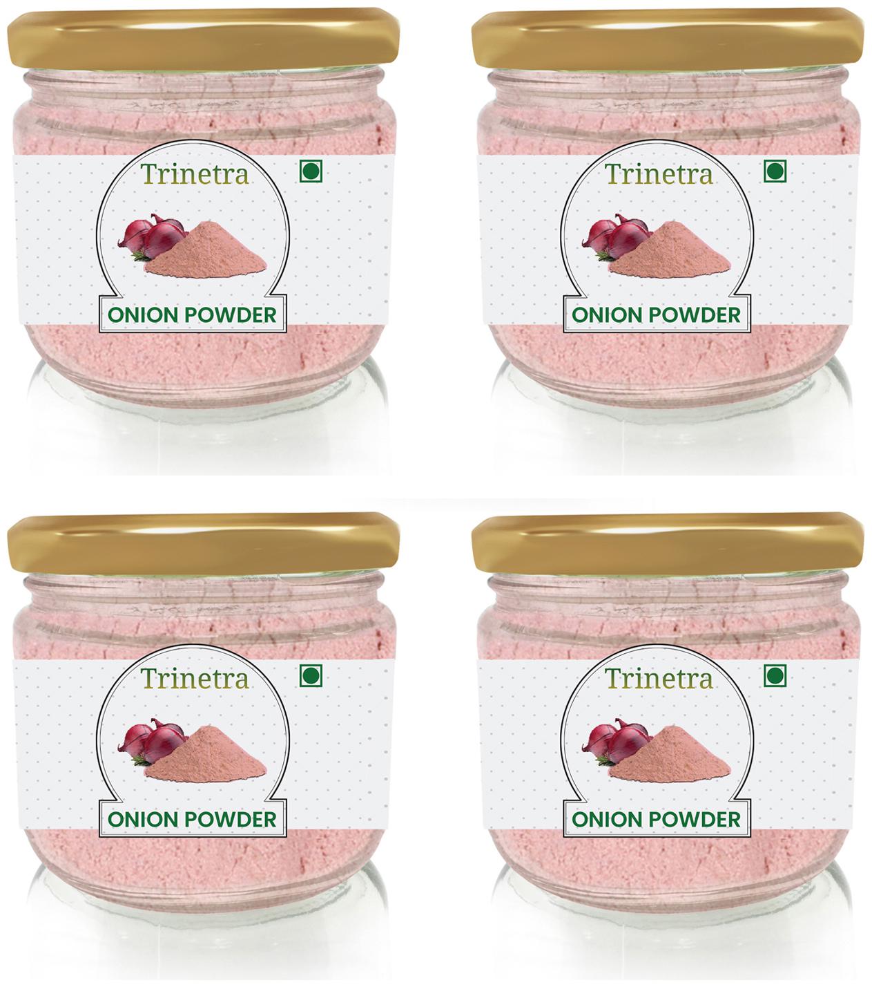 

Trinetra Best Quality Onion Powder (Glass Jar Pack)-100g (Pack Of 4)