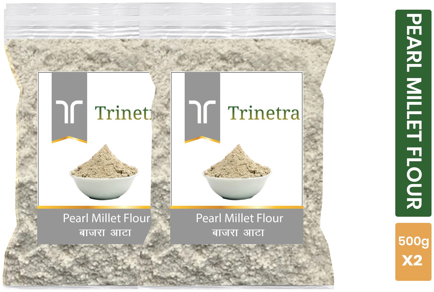 

Trinetra Best Quality Pearl Millet Flour Bajra Atta 500 g ( Pack of 2 )