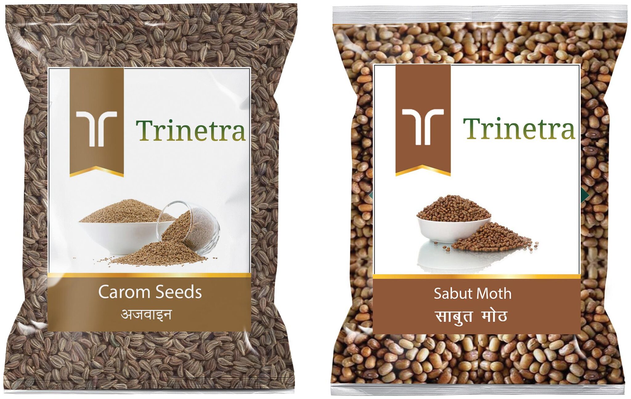 

Trinetra Best Quality Ajwain 100g And Sabut Moth 1kg