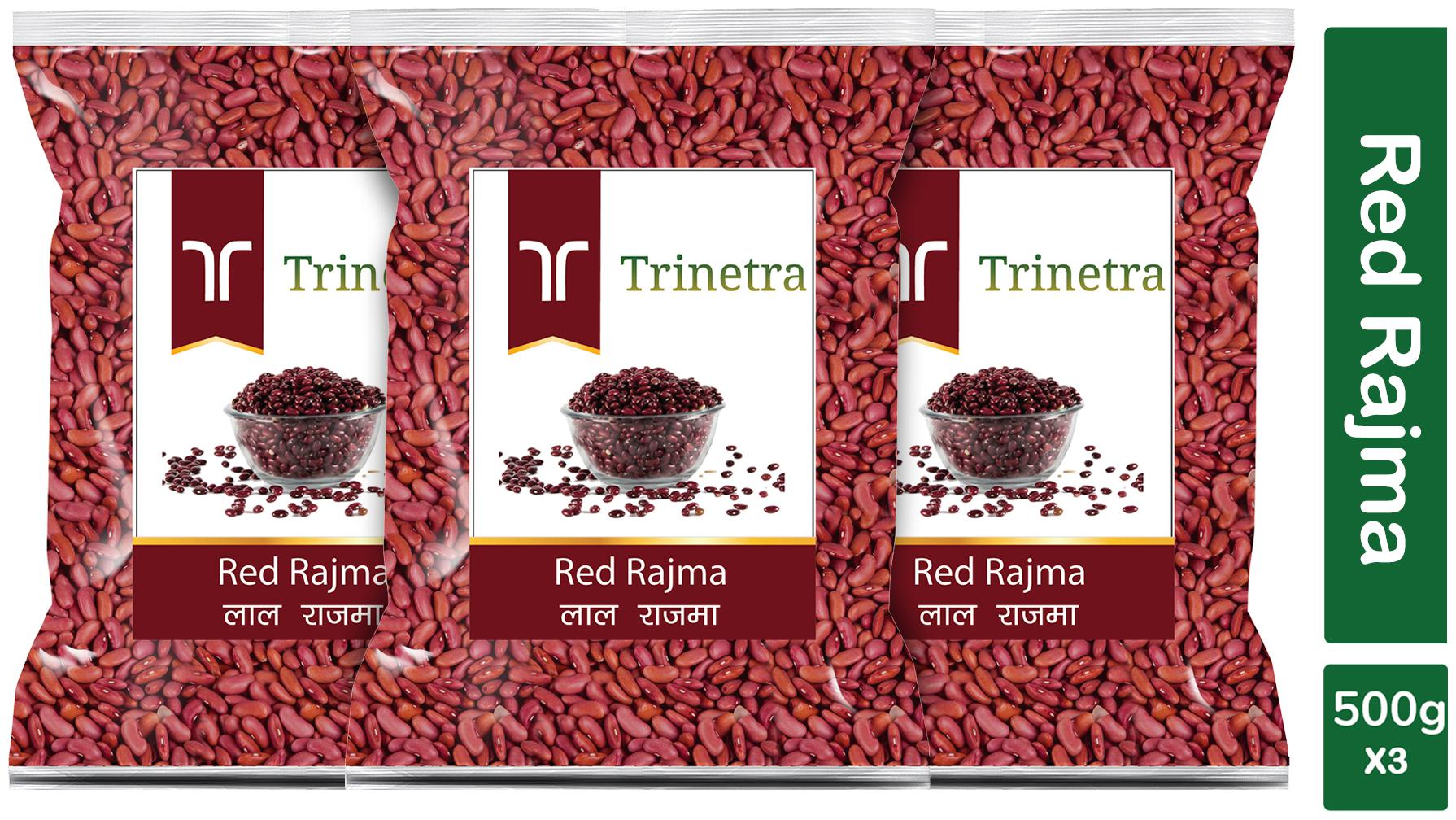 

Trinetra Best Quality Red Rajma (Red Kidney Beans)-500g (Pack Of 3)