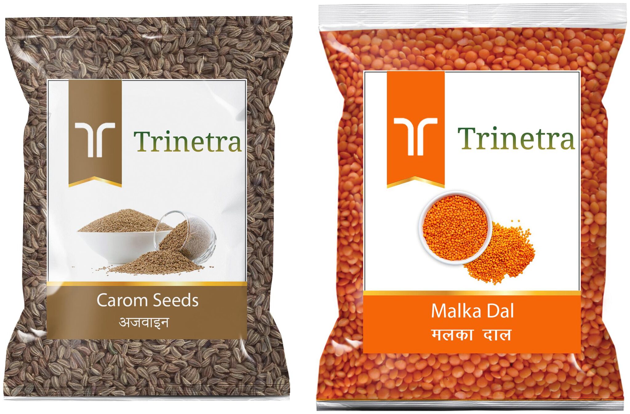 

Trinetra Best Quality Ajwain 100g And Malka Dal 1kg