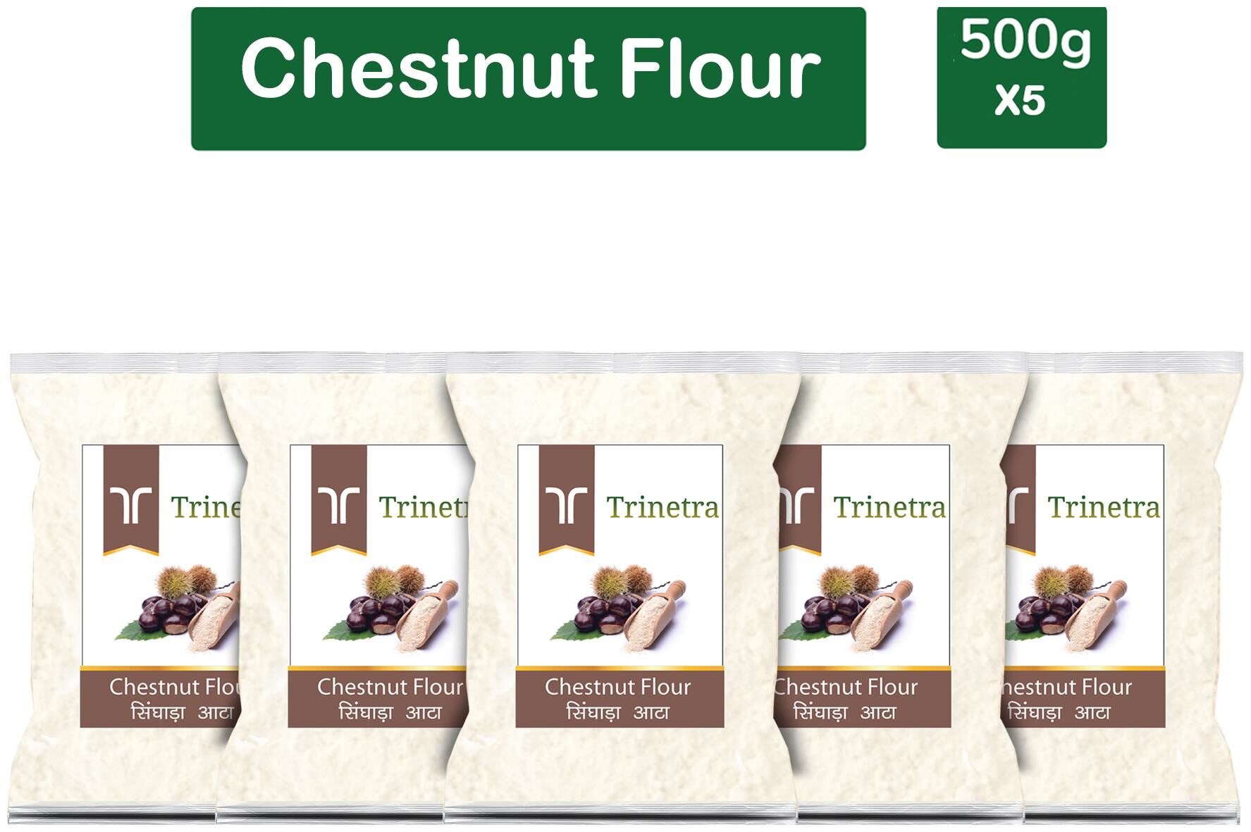 

Trinetra Best Quality Singhara Atta (Chestnut Flour)-500g (Pack Of 5)