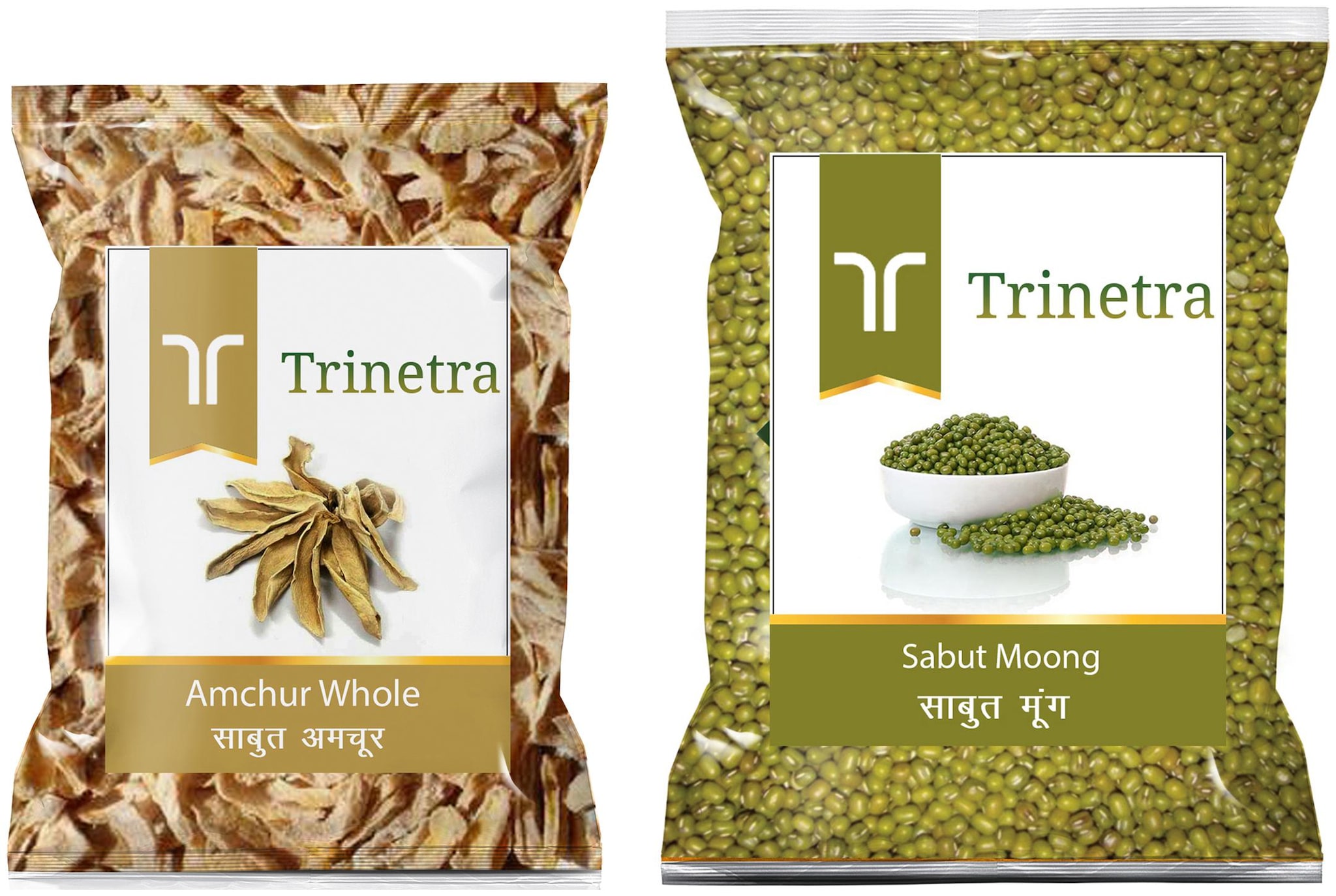 

Trinetra Best Quality Amchur Sabut 100g Sabut Moong 500g