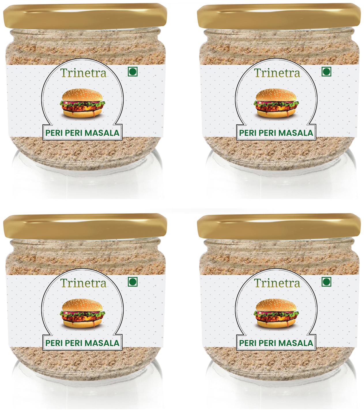 

Trinetra Best Quality Perri Perri Masala (Glass Jar Pack)-100g (Pack Of 4)