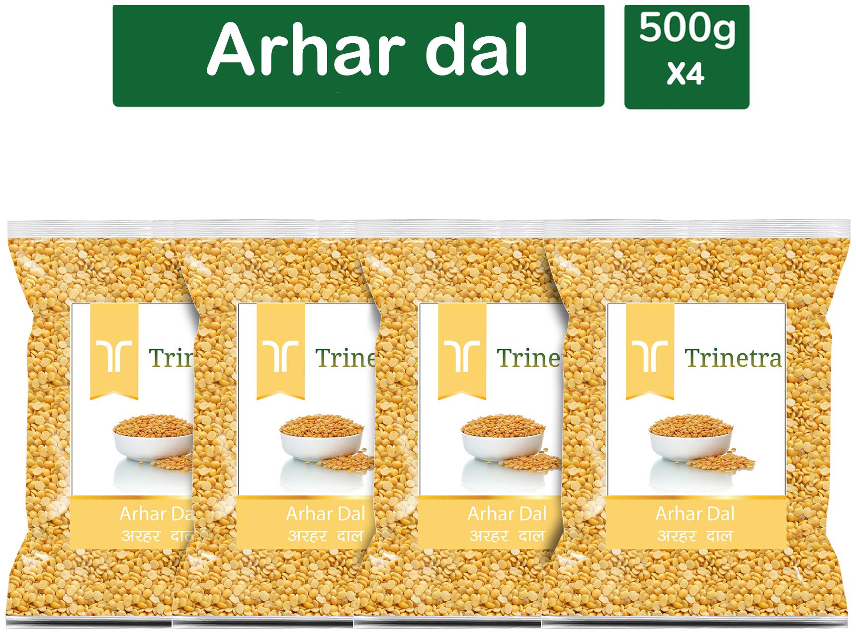 

Trinetra Best Quality Arhar Toor Dal Split (Split Pigeon Peas)-500g (Pack Of 4)