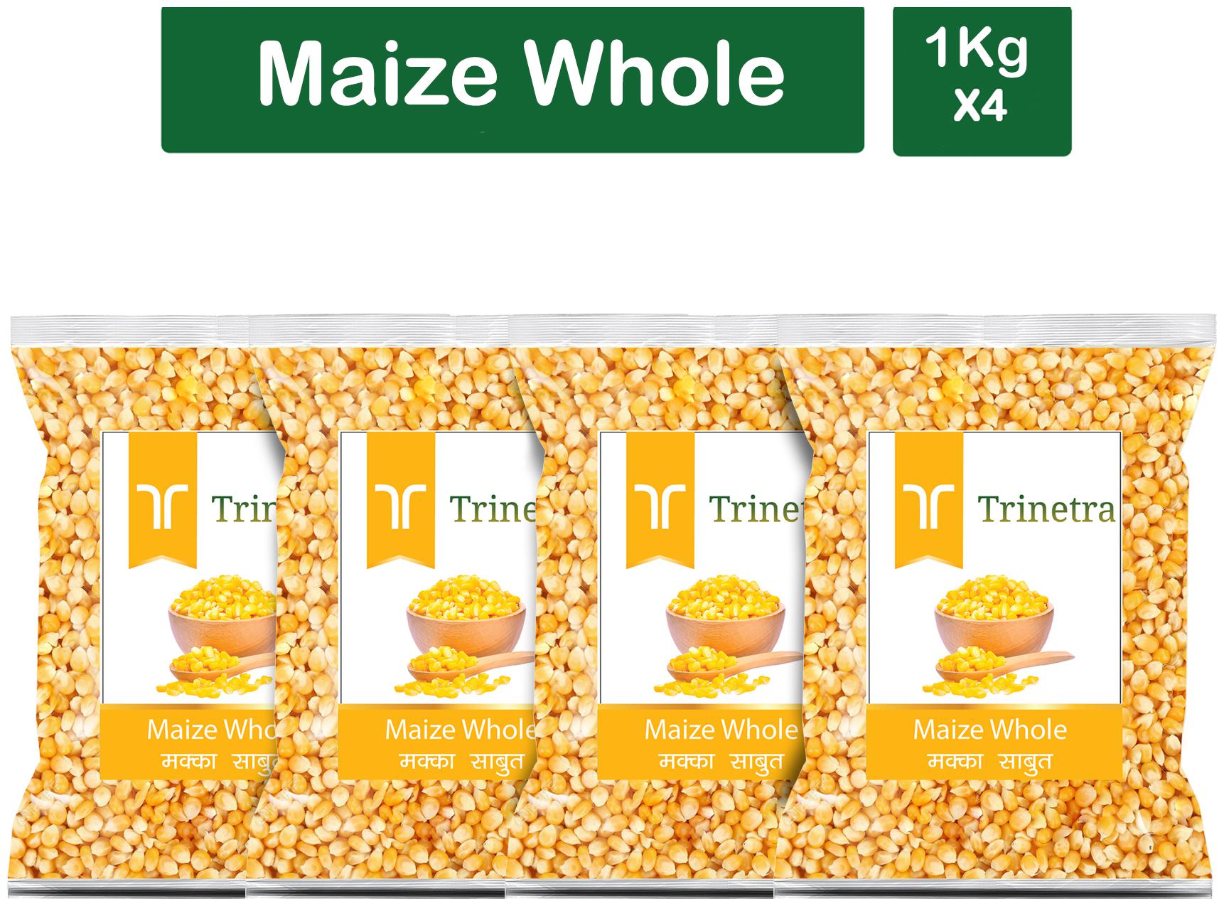 

Trinetra Best Quality Makka Sabut Maize Whole Grain 1 kg (Pack Of 4)