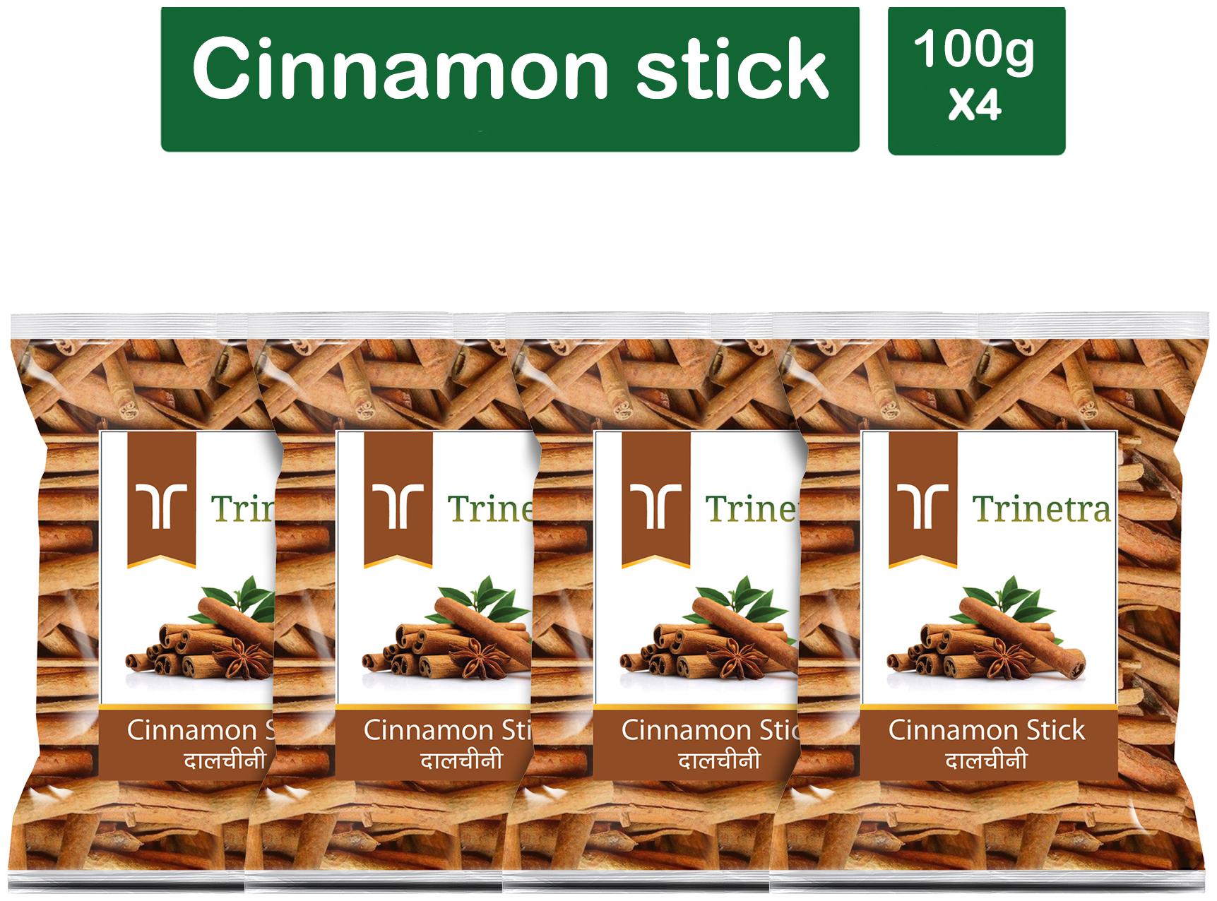 

Trinetra Best Quality Dalchini Sabut (Cinnamon Stick)-100g (Pack Of 4)
