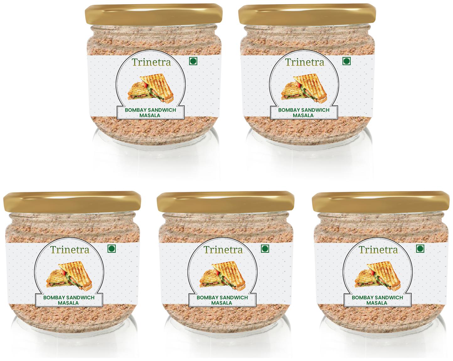 

Trinetra Best Quality Bombay Sandwich Masala (Glass Jar Pack)-100g (Pack Of 5)