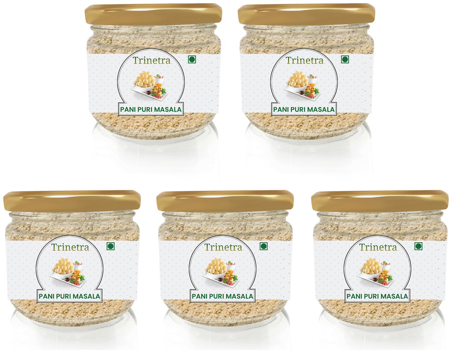 

Trinetra Best Quality Pani Puri Masala (Glass Jar Pack)-100g (Pack Of 5)