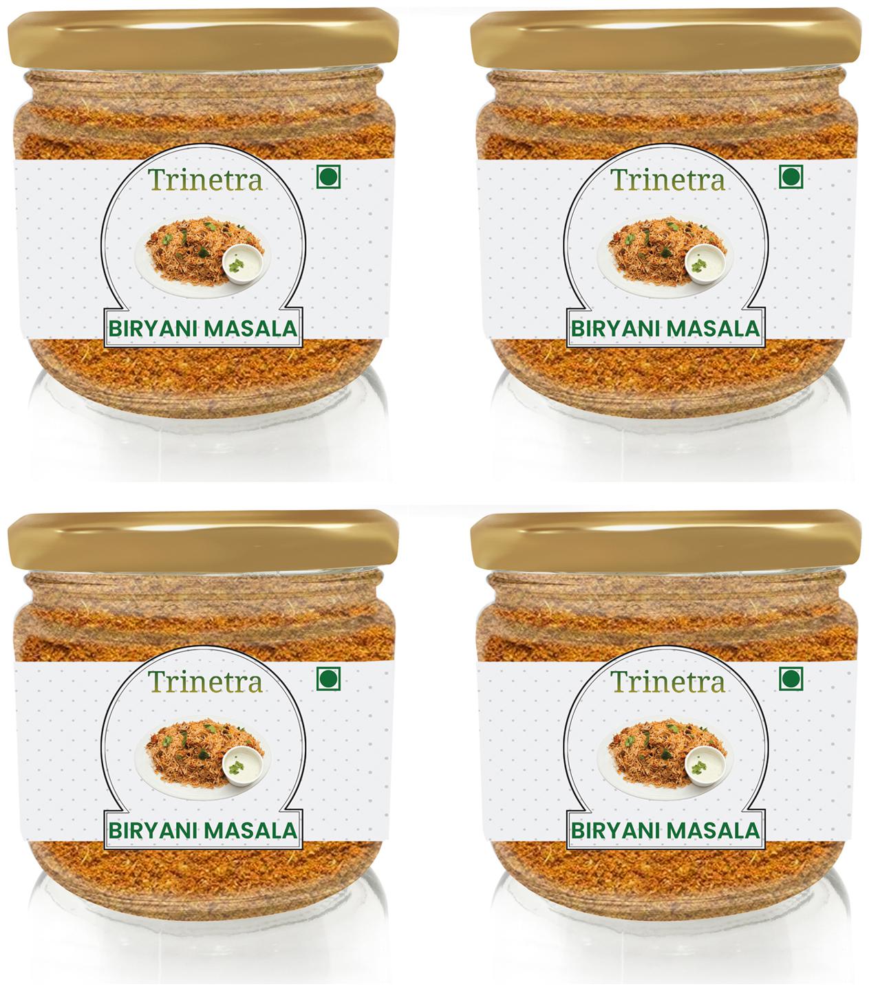 

Trinetra Best Quality Biryani Masala (Glass Jar Pack)-100g (Pack Of 4)