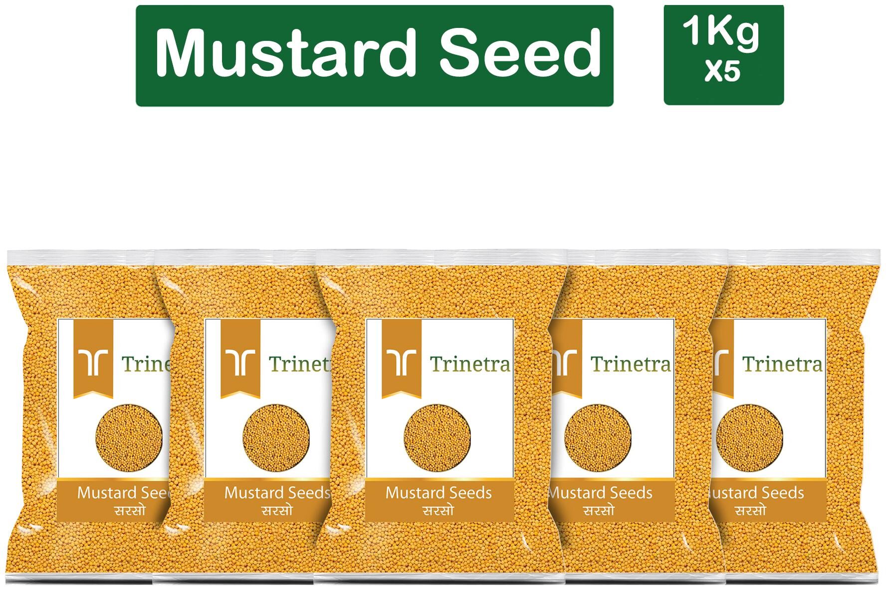 

Trinetra Best Quality Sarson (Mustard Seeds) 1kg (Pack Of 5)